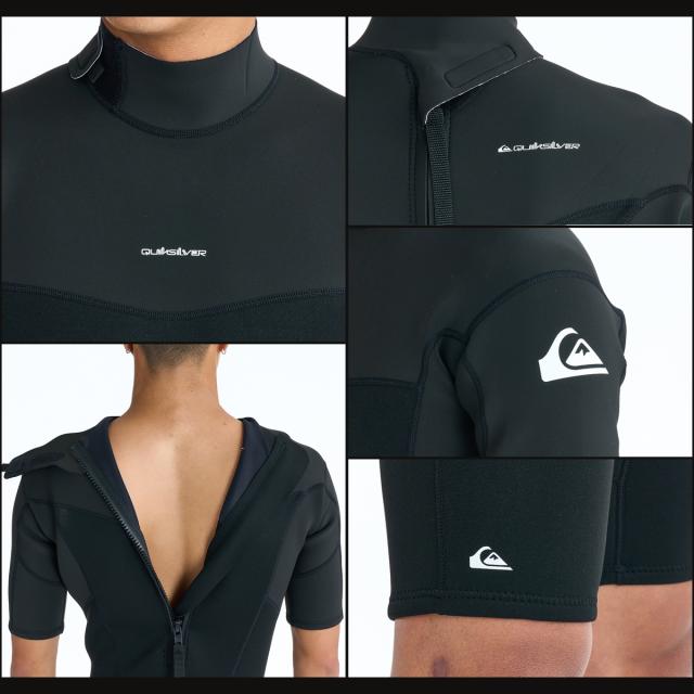 26 QUIKSILVER クイックシルバー スプリング ウエットスーツ EVERYDAY SESSIONS 2/2 BZ SP FLATLOCK バックジップ ２×２ミリ バリュー サーフィン メンズ 2026年 春夏用 品番 QWT261710 日本正規品