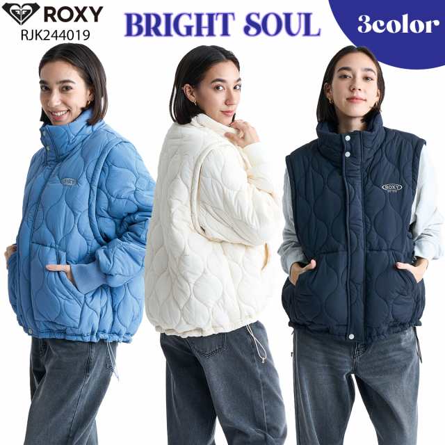 24 ROXY ロキシー ジャケット BRIGHT SOUL 2WAYジャケット ベスト サーフィン レディース 2024年秋冬 品番 RJK244019 日本正規品