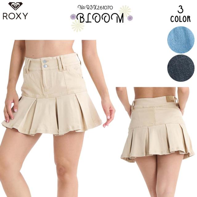 26 SS ROXY ロキシー 筋目スコート ミニスカ 遊撃手丈 下穿きズボン下付 成年者用 アウトドア 米国海兵隊員運動競技 波乗り 2026年春夏 レディース BLOOM 品番 RSK261070 日本定まり品