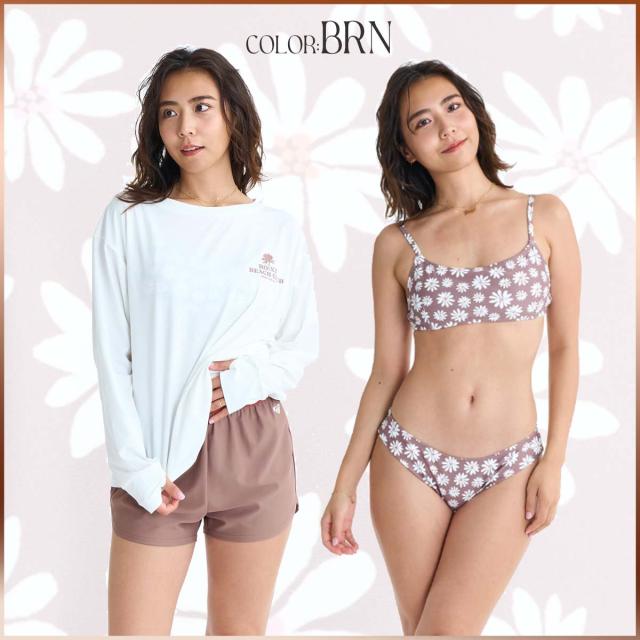 26 SS ROXY ロキシー 水着 コーラル デイズ スイムウェア 4点セット ラッシュガード 長袖 ボードショーツ ショート丈 ビキニ 水陸両用 UVカット 大人用 アウトドア マリンスポーツ サーフィン 2026年春夏 レディース CORAL DAYS 品番 RSW261007 日本正規品_7