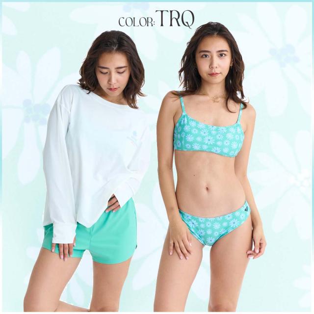 26 SS ROXY ロキシー 水着 コーラル デイズ スイムウェア 4点セット ラッシュガード 長袖 ボードショーツ ショート丈 ビキニ 水陸両用 UVカット 大人用 アウトドア マリンスポーツ サーフィン 2026年春夏 レディース CORAL DAYS 品番 RSW261007 日本正規品_8