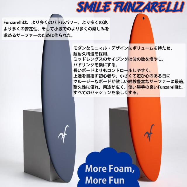 サーフボード　板　サーフィン 25 ALOHA SURFBOARDS アロハ サーフボード SMILE FUNZARELLI