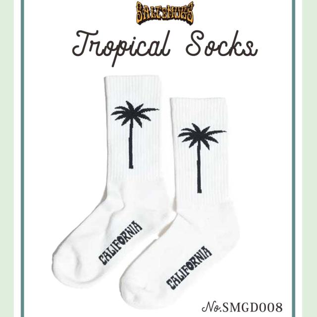 24 SS SALT＆MUGS ソルトアンドマグス 靴下 Tropical Socks トロピカル ソックス ヤシの木 アウトドア サーフィン マリンスポーツ ユニセックス 2024年春夏 品番 SMGD008 日本正規品