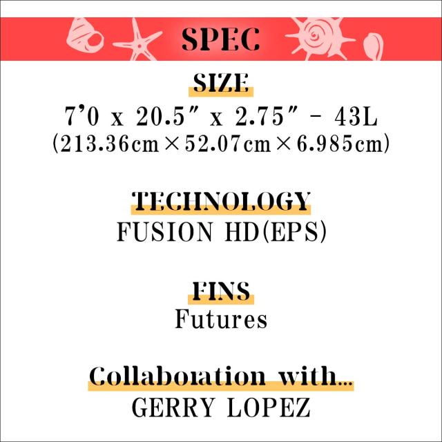 26 SURFTECH サーフテック サーフボード LITTLE DARLIN 7'0 7.0 ファンボード ミッドレングス サーフィン 板 EPS リトルダーリン Gerry Lopez ジェリーロペス Futures フューチャー 2026年 日本正規品_2