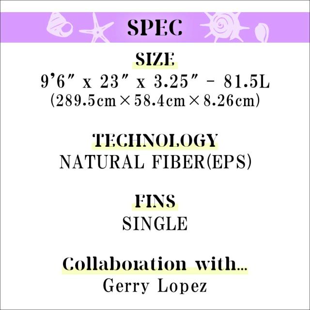 26 SURFTECH サーフテック サーフボード GLIDER 9'6 9.6 ロングボード EPS グライダー サーフィン シングルフィン Gerry Lopez ジェリーロペス 2026年 日本正規品_2