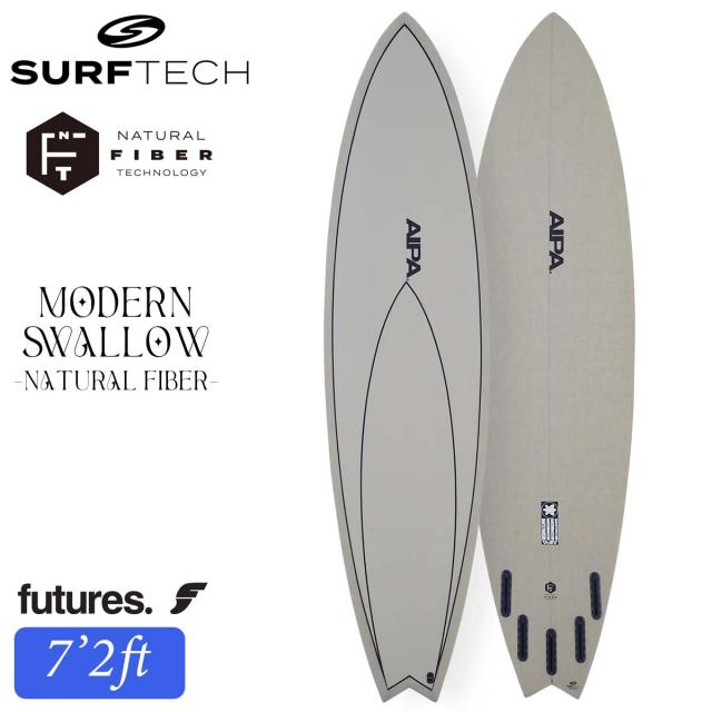 26 SURFTECH サーフテック サーフボード MODERN SWALLOW 7'2 7.2 モダンスワロー ミッドレングス ファンボード サーフィン 板 EPS NATURAL FIBER AIPA アイパ Futures フューチャー 2026年 日本正規品