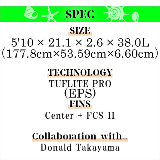 26 SURFTECH サーフテック サーフボード SCORPION 2 スコーピオン2 5’10 サーフィン Donald Takayama ドナルドタカヤマ EPS FCS2 2026年 日本正規品_5