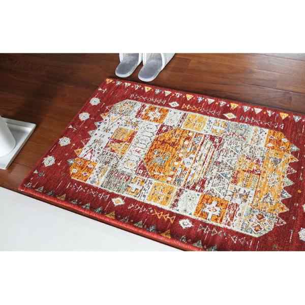 玄関マット 70×120cm 北欧 マット 室内 屋内  ディーオ #586J/70×120cm 洗える おしゃれ 風水 黄色 イエロー かわいい ゴブランの通販は
