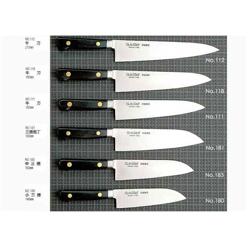 ミソノ　MISONO ＥＵ・スウェーデン鋼 EU・カーボン鋼 牛刀 ツバ付 195ｍｍ（標準刃付け） 包丁 NO.118 日本製の通販は牛刃包丁