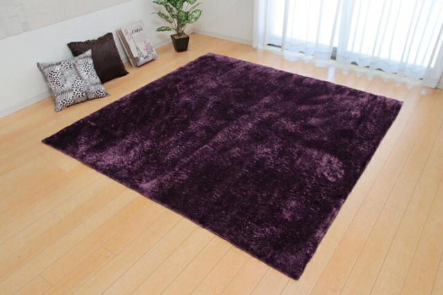 送料無料 ラグ ラグマット カーペット ラルジュ 185×185cm 2畳 正方形 シャギー 洗える 洗濯 ホットカーペット 床暖房対応 おしゃれ 滑り止め 滑りにくい シンプル 一人暮らし 無地 リビングラグ アイボリー くすみカラー ikh【メーカー直送】