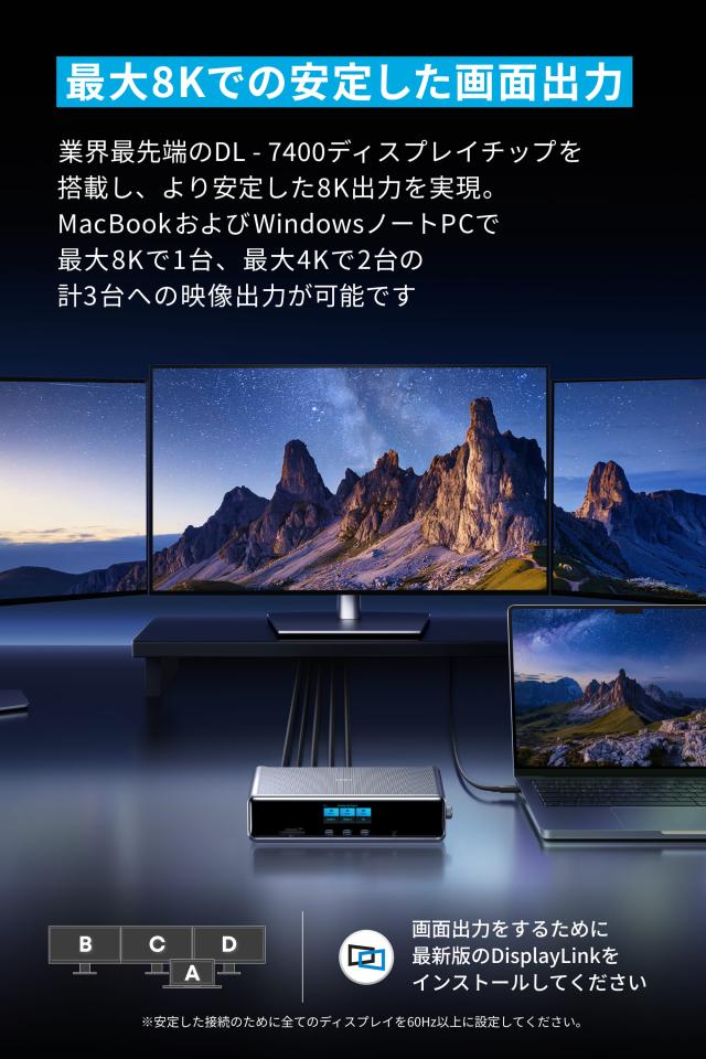 Anker Prime ドッキングステーション (14-in-1, Triple Display