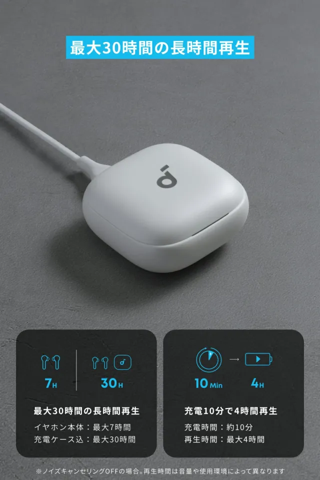 Anker Soundcore Liberty Buds（Bluetooth 6.1）【完全ワイヤレスイヤホン/アクティブキャンセリング / 3Dオーディオ / マルチポイント接続/外音取り込み / 最大30時間再生 / ハイレゾ / IP55 防塵・防水規格/PSE技術基準適合】_6