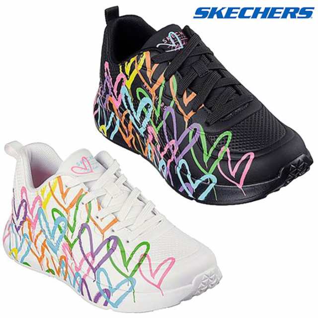 スケッチャーズ SKECHERS レディース スニーカー ウノ ライト ハート オブ ハーツ UNO LITE HEART OF HEARTS 177977 壁画家コラボモデル