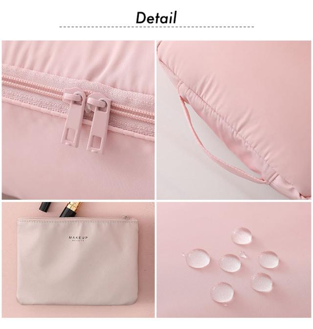 メイクポーチ コスメポーチ 化粧ポーチ シンプル 持ち手付き 収納力抜群 インナーポーチ ブラシポケット付き 旅行 出張 トラベル 持ち運の通販はau Pay マーケット World Treasure