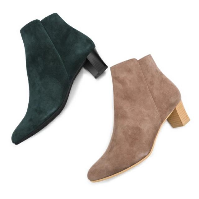 日本製 ショートブーツ R-5893 浅草製 本革 レディース 靴 サイド