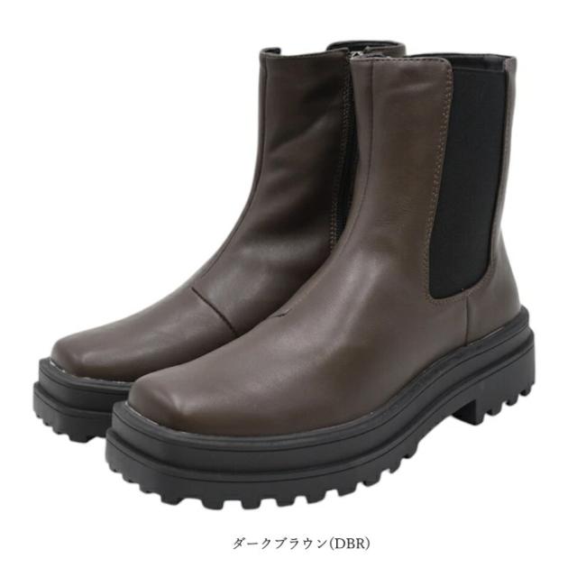 by あしながおじさん 厚底 サイドゴアブーツ 8710378 コンバットブーツ ショートブーツ ブーツ レディース 靴 歩きやすい_3