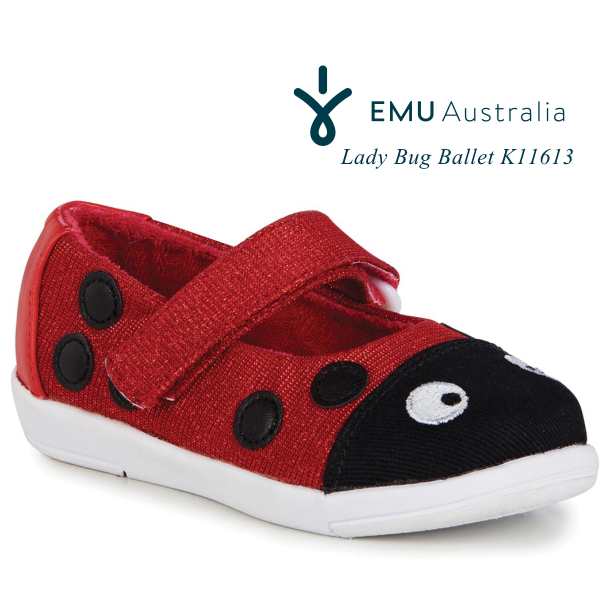 日本正規品 Emu エミュ エミュー キッズ バレエシューズ てんとう虫 Lady Bug Ballet K フラットシューズ スニーカー 子供靴 女の通販はau Pay マーケット Shoebreak