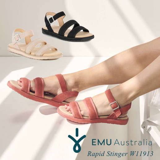 EMU エミュ サンダル Rapid Stinger W11913 エミュー ラピッドスティンガー シープスキン サンダル アンクルストラップ ムートン レディース 靴【送料無料】の通販は 7,407円