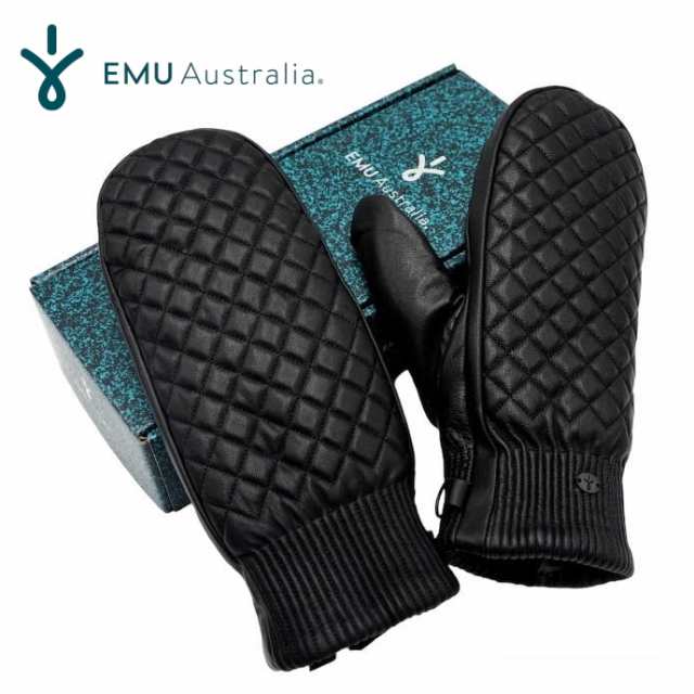 EMU Australia エミュ 手袋 グローブ Margaret Mittens W7013 レザー 本革 キルティング ミトン シープスキン ムートン ボア ファー レデ