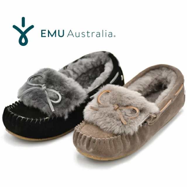 EMU Australia エミュ シープスキン  ムートン　スリッポン　 ボアタグ付き箱あり