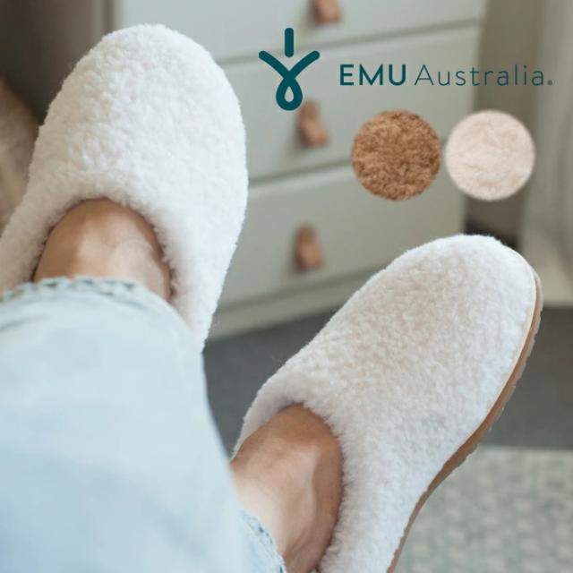 EMU エミュー スリッポン Joy Teddy W12583 メリノウール ボア サボ サンダル スリッパ ルームシューズ ムートン ファー レディース 靴 エミュ モカシン EMU Australia 