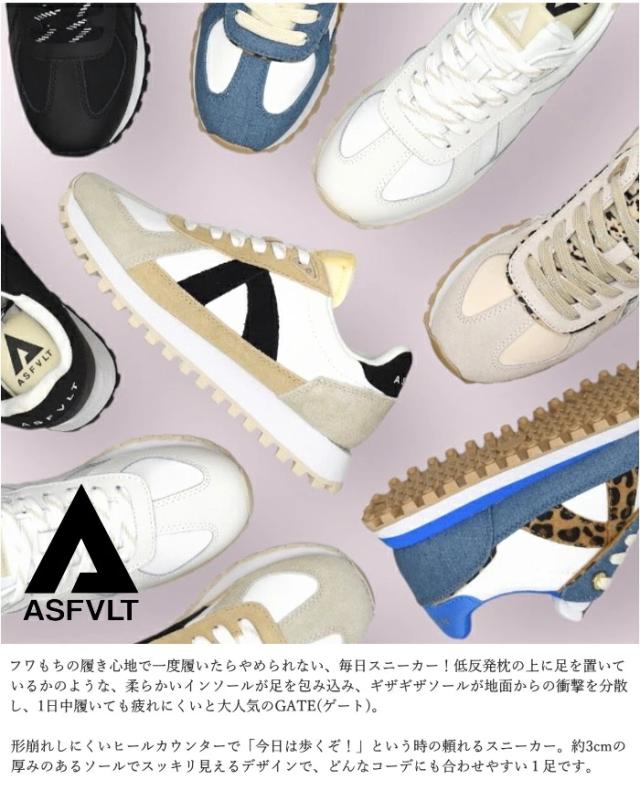 ASFVLT アスファルト スニーカー GATE ゲート スニーカー タウンスニーカー ローカット レースアップ ユニセックス 散歩_1