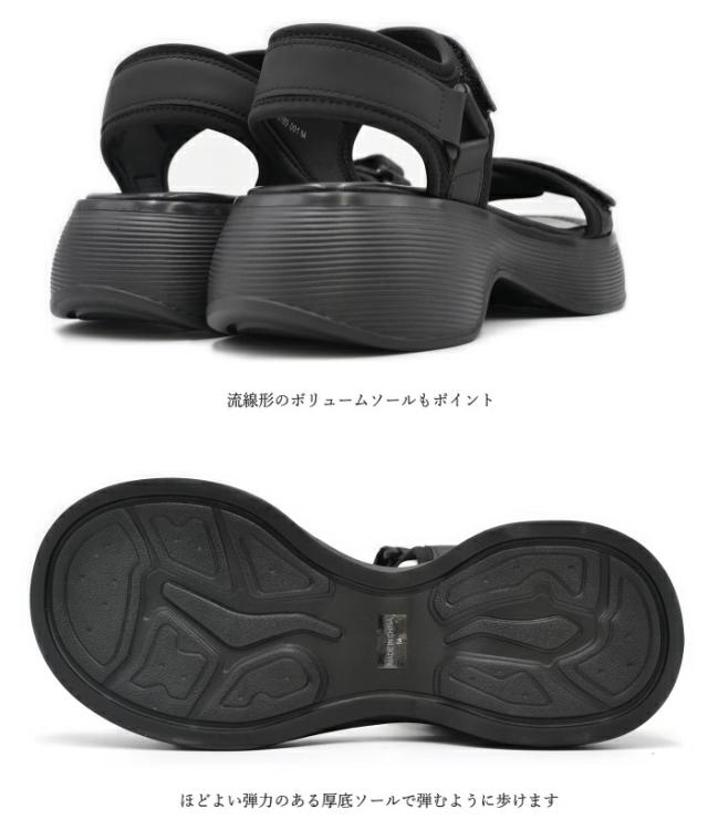 New Balance 574 ホワイト 24.5cm by あしながおじさん 厚底 スポーツサンダル 8740185 バック