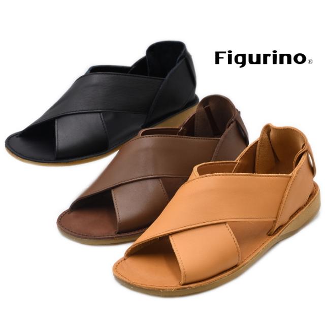 Figurino フィグリーノ 日本製 本革 サンダル FG005 レザー かかとゴム レザーサンダル ナチュラルサンダル