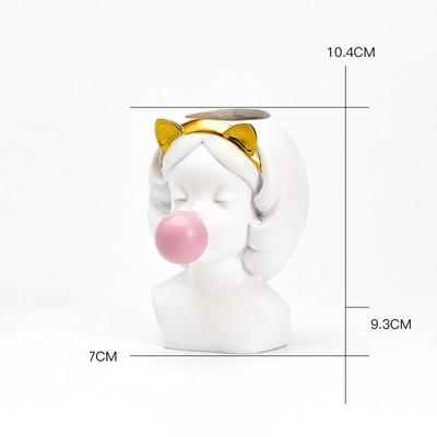 かわいいアートブローバブル女の子花瓶置物猫ウサギの女の子フィギュア多肉植物花瓶樹脂工芸家の装飾r1764 Multiの通販はau Pay マーケット ダンデライオンマーケット Au Pay マーケット店