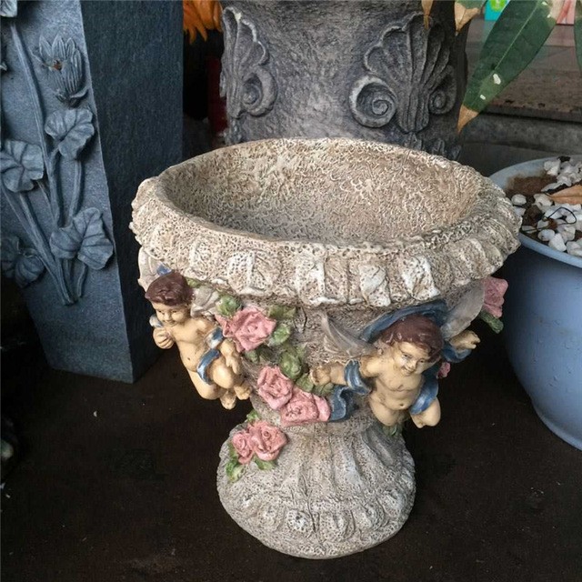 レトロ花瓶彫像3dキューピッドフラワーポットローマ柄フラワーグラス妖精天使彫刻装飾庭花瓶工芸r1246 Punchedの通販はau Pay マーケット ダンデライオンマーケット Au Pay マーケット店