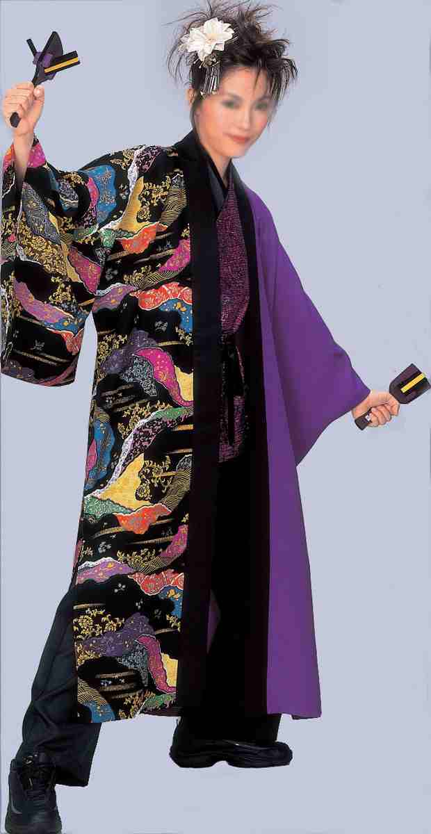 日本値下よさこいコスチューム「上衣　＋　帯（L寸）　＋　フレアパンツ（L寸）」き26師20110 着物、和装