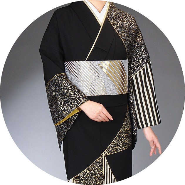 附下 絵羽 着物 きもの 訪問着 袷・単衣・胴抜き仕立て 切り絵 タタキに縞の通販は