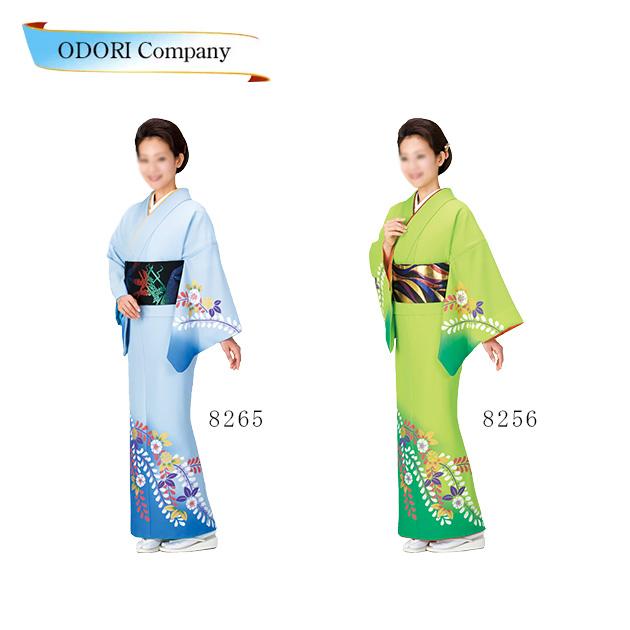 踊り 着物 きもの 女物 胴抜き 仕立上がり 附下訪問着 洗える着物 踊り衣装 絵羽 水色 グリーンの通販は