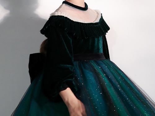 2色 レッド グリーン ロングドレス 子供服 ピアノ 発表会 結婚式 ワンピース おしゃれ 安い フォーマル ガールの通販はau Pay マーケット Hatcy Store