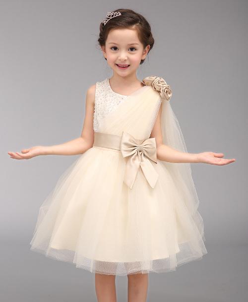 ベージュ 子供服 フォーマル 発表会 リボン キッズ ドレス ワンピース 長袖ワンピ ピアノ 発表会 おしゃれ 安い 卒園式 結婚式 の通販はau Pay マーケット Hatcy Store
