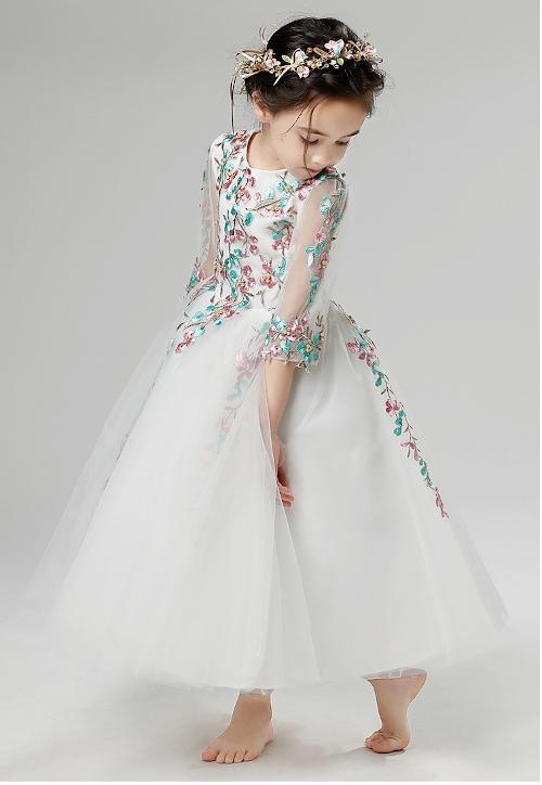 フラワーガール ロングドレス キッズ服 子供服 女の子 子ども ピアノ発表会 七五三 舞台 結婚式 おしゃれ 安いの通販はau Pay マーケット Hatcy Store