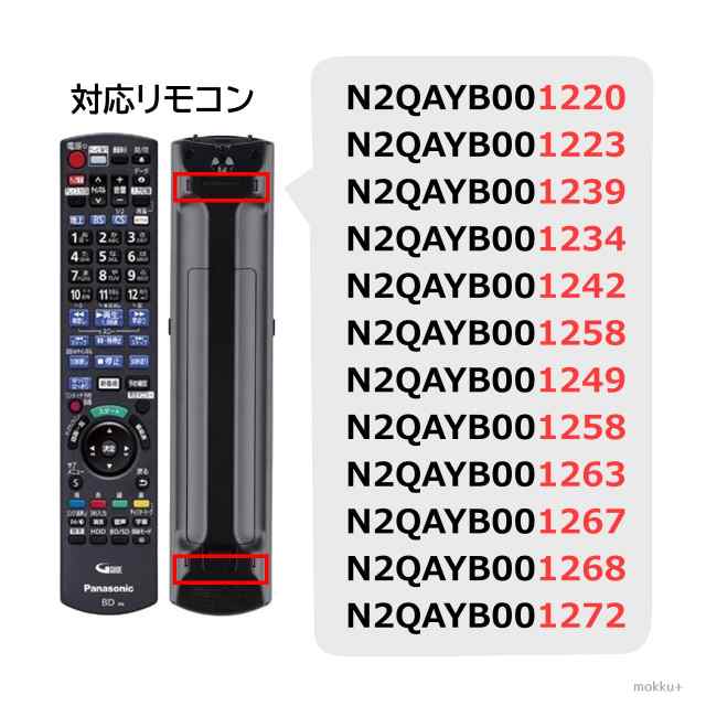 新品純正＊N2QAYB001249 リモコン 2W101 2W201 2W51 - 映像機器