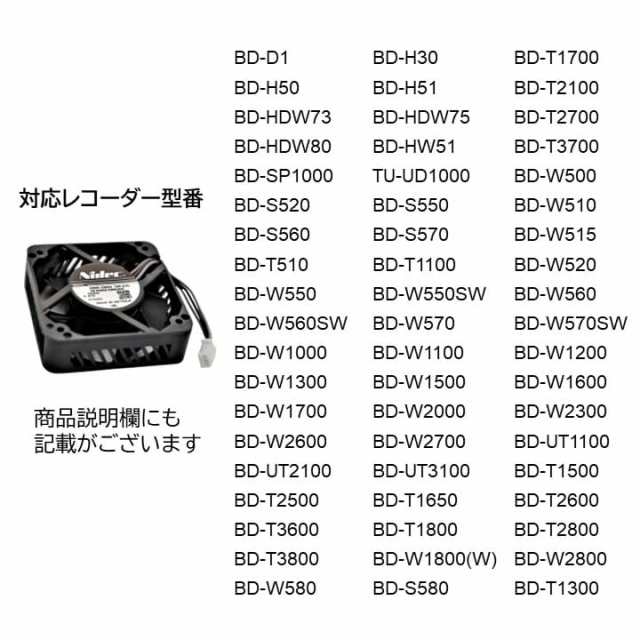 シャープ アクオス レコーダー 背面ファン 冷却ファン 交換用 0042770032 ブルーレイ AQUOS SHARP 純正品 正規品