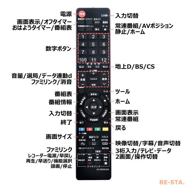 シャープ テレビ リモコン Ga952wjsa Lc 16k5 Lc 19k5 Lc 22k5 Lc 24k5 Sharp Aquos 代用リモコン リスタの通販はau Pay マーケット モックストア シャープ テレビ リモコン Ga952wjsa Lc 16k5 Lc 19k5 Lc 22k5 Lc 24k5 Sharp Aquos 代用リモコン リスタの通販はau Pay マーケット モックストア