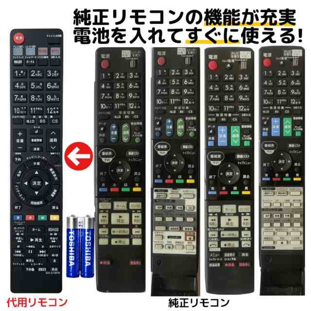 SHARP BD用リモコン GB160PA 動作品 - テレビ