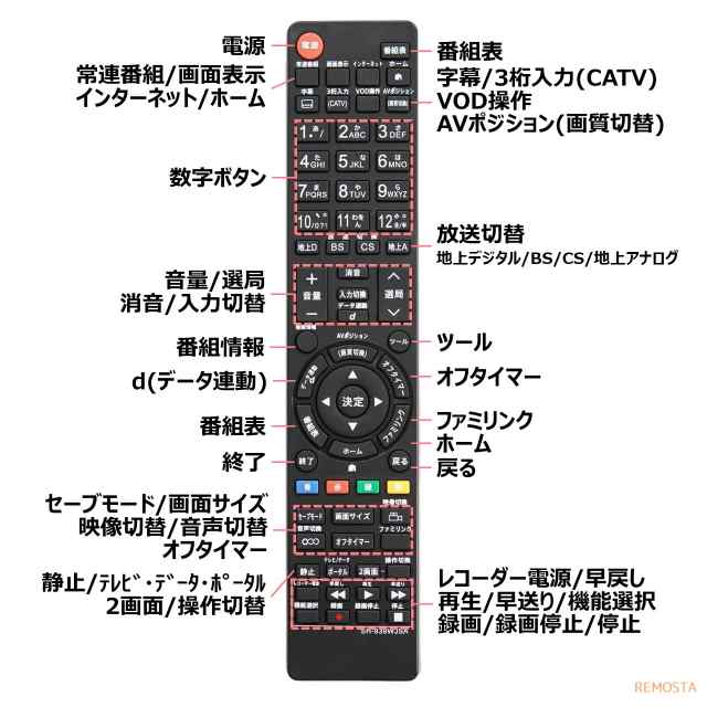 シャープ テレビリモコン GA835WJSA - 映像機器