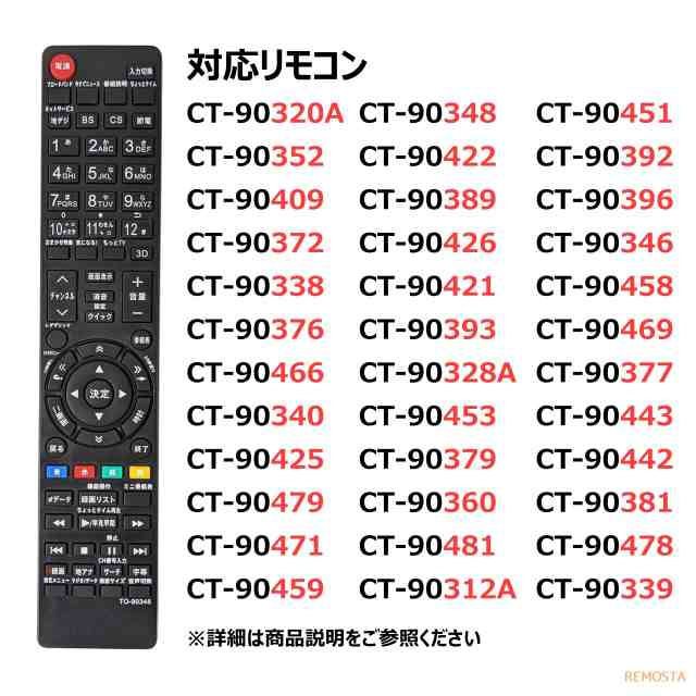 Toshiba 東芝 テレビリモコン CT-90320A