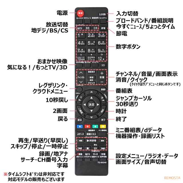 東芝 REGZA テレビ リモコン CT-90422 CT-90320A代替品 - テレビ
