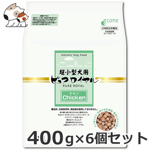 6個セット ジャンプ 超小型犬用ピュアロイヤル チキン 400g×6個セット(1ケース)の通販は 12,280円