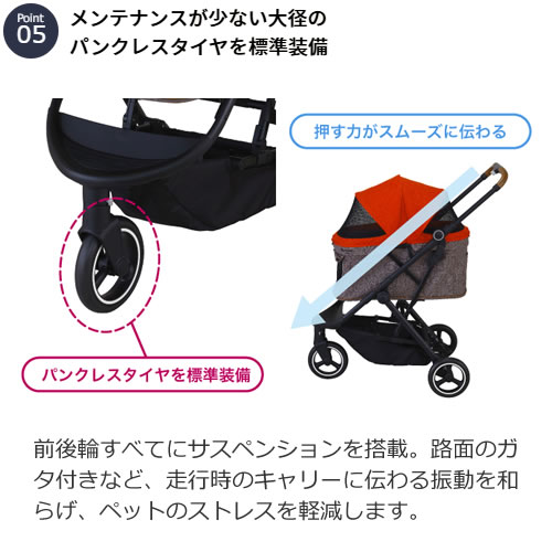 コムペットコンビ ペット用カート ルルテイル マウナロアブラック