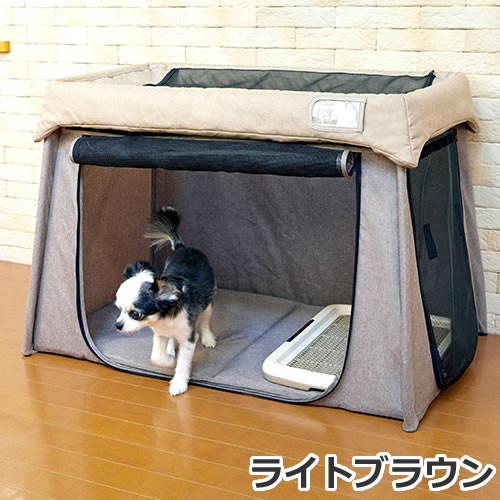ボンビアルコン ペットにやさしいソフトワンサークル ミントグリーン/ダークグレー/ライトブラウン ペット用 折りたたみ サークル ソフトケージ 防災対策 撥水加工_4