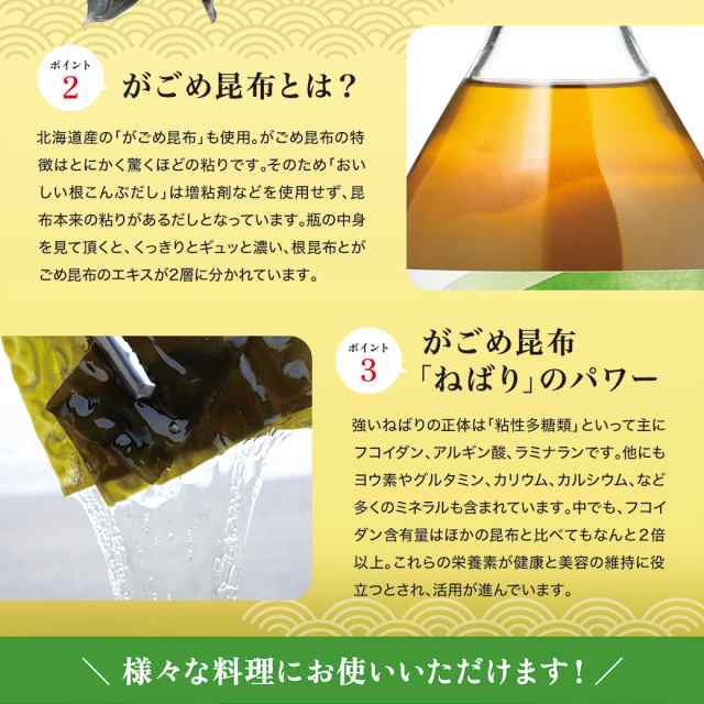 日本自然発酵 おいしい根こんぶだし 500ml×２本 - 調味料・料理の素・油