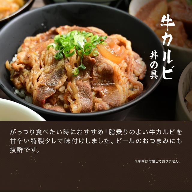 牛丼・角煮・カルビ・生姜焼き・豚キムチ 等、丼の具 10種類 30食セット【豚塩カルビ・豚角煮・牛すじ煮込み・牛カルビ・豚生姜焼き・豚キムチ・牛すき焼き・牛丼・サーモンたたき・海鮮】 BBQ バーベキュー 食材_7
