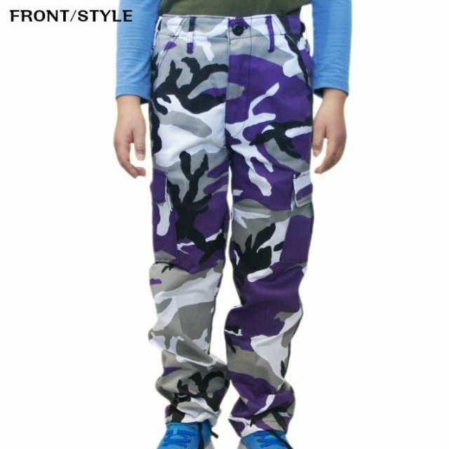 子供 Rothco ロスコ 迷彩 カーゴパンツ キッズ 6ポケット B D Uパンツ バイオレット Kids Camouflage u Pantsめいさい カモフラの通販はau Pay マーケット エフスリーズィー