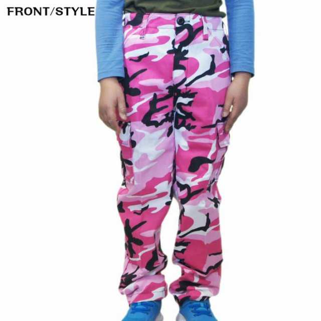 子供 Rothco ロスコ 迷彩 カーゴパンツ キッズ 6ポケット B D Uパンツ ピンク Kids Camouflage u Pantsめいさい カモフラの通販はau Pay マーケット エフスリーズィー